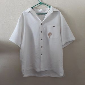 Men Caribbean Joe Shirt Size Large Embroidered